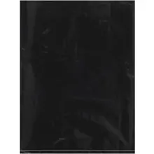 9 x 12" - 2 Mil Black Flat Poly Bags (100 Pack)