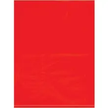 9 x 12" - 2 Mil Red Flat Poly Bags