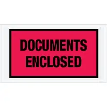 5 1/2 x 10" Red "Documents Enclosed" Envelopes