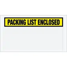 5 1/2 x 10" Yellow "Packing List Enclosed" Envelopes