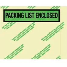 7 x 5 1/2" Environmental "Packing List Enclosed" Envelopes