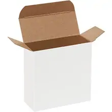 4 x 1 5/8 x 4" White Reverse Tuck Folding Cartons