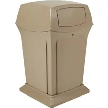 Rubbermaid® Ranger® Trash Can - 45 Gallon, 2-Way, Beige