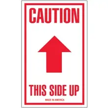 3 x 5" - "Caution - This Side Up" Arrow Labels