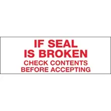 3" x 110 yds. - "If Seal Is Broken..." Tape Logic® Messaged Carton Sealing Tape