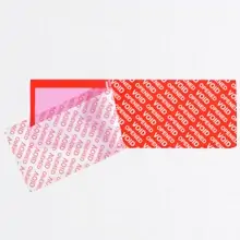 2 x 5 3/4" Red Tape Logic® Security Strips on a Roll