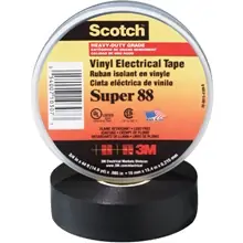 3/4" x 66' Black (10 Pack) Scotch® Vinyl Electrical Tape Super 88