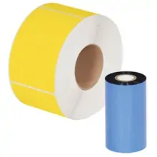 4.33" x 244' Black Desktop Thermal Transfer Ribbons - Wax/Resin