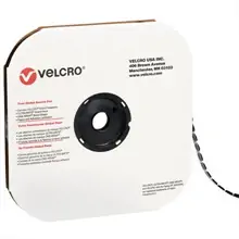 7/8" - Hook - Black VELCRO® Brand Tape - Individual Dots