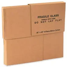 40 x 3 1/2 x 60" 1 Piece of 40 x 60" 4-Piece Mirror Boxes