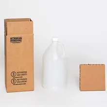 6 x 6 x 12 3/4" 1 - 1 Gallon Plastic Jug Shipper Kit