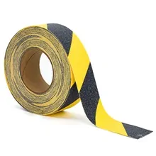 1" x 60' Black/Yellow Striped Heavy-Duty Tape Logic® Anti-Slip Tape
