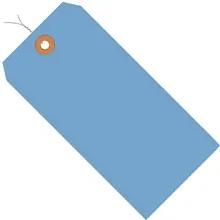 5 1/4 x 2 5/8" Dark Blue 13 Pt. Shipping Tags - Pre-Wired