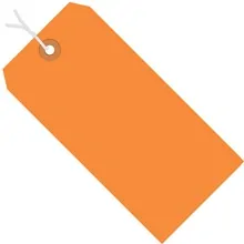 5 1/4 x 2 5/8" Orange 13 Pt. Shipping Tags - Pre-Strung