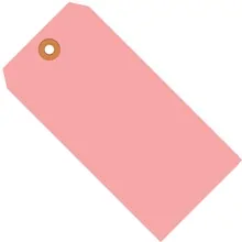3 1/4 x 1 5/8" Pink 13 Pt. Shipping Tags
