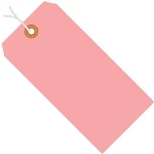 5 1/4 x 2 5/8" Pink 13 Pt. Shipping Tags - Pre-Strung