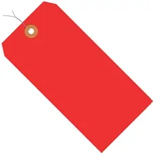 5 1/4 x 2 5/8" Red 13 Pt. Shipping Tags - Pre-Wired