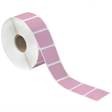 1 1/2 x 3/4" Pink Desktop Direct Thermal Label