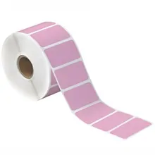 2 x 1" Pink Desktop Direct Thermal Label
