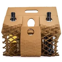 Hexpand 3 Bottle Corrugated Wine Shipper Insert