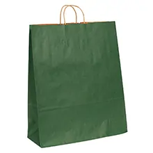 16 x 6 x 19 1/4" Green Tinted Shopping Bags