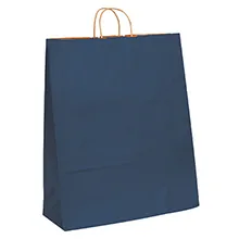 16 x 6 x 19 1/4" Navy Tinted Shopping Bags