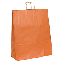 16 x 6 x 19 1/4" Orange Tinted Shopping Bags