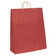 16 x 6 x 19 1/4" Red Tinted Shopping Bags