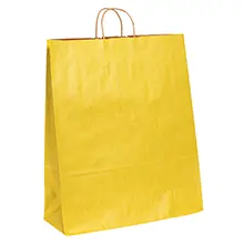 16 x 6 x 19 1/4" Yellow Tinted Shopping Bags