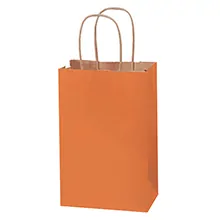 5 1/2 x 3 1/4 x 8 3/8" Orange Tinted Shopping Bags