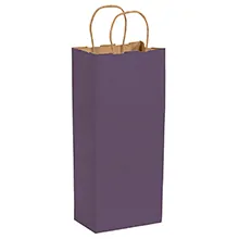 5 1/2 x 3 1/4 x 13" Purple Tinted Shopping Bags