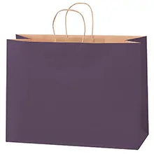 16 x 6 x 12" Purple Tinted Shopping Bags