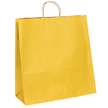 18 x 7 x 18 3/4" Yellow Tinted Shopping Bags