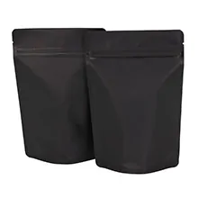 4 x 6 x 2", Black - Matte Stand-Up Barrier Pouches